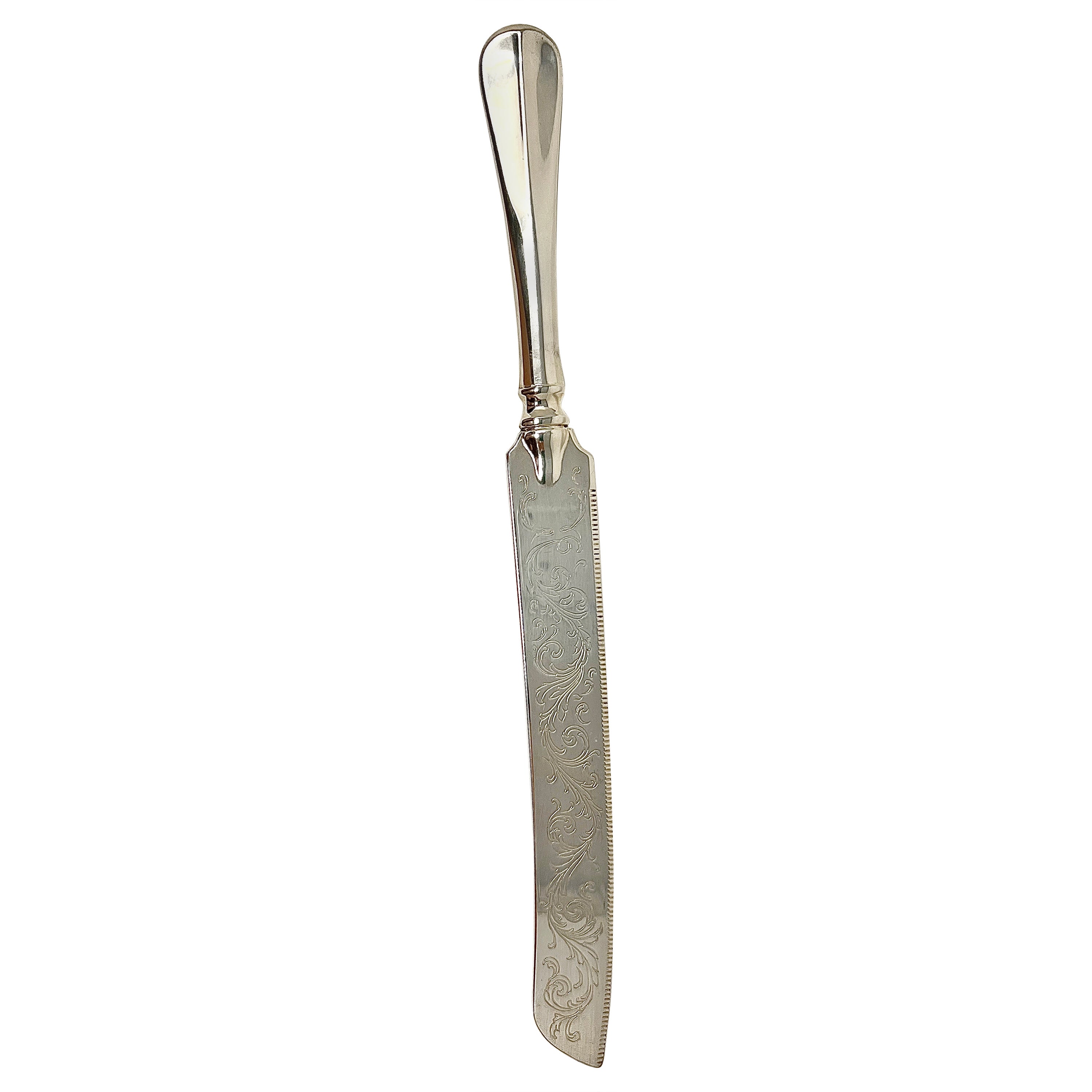 English Silver-Plated Cake Knife For Sale