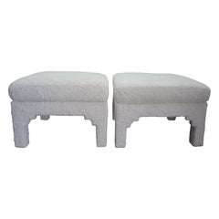 Vintage Pair of Billy Baldwin Style Parsons Ottomans