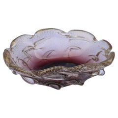 Large 1950s Murano Glass Decorative Bowl