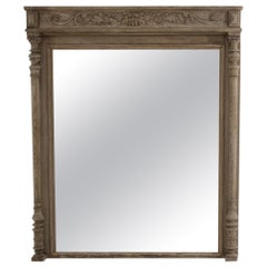 1900s Belgian Wooden Mirror 