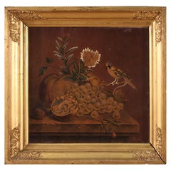 19th Century Mixed Media On Paper Dutch Signed Still Life Painting, 1839