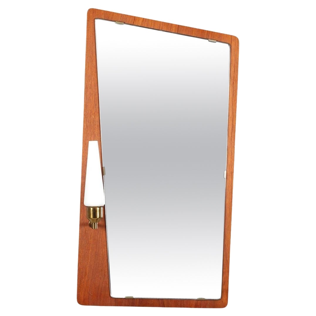 Atomic Danish Wall Mirror With Built in Light