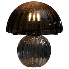 Glimmering Glass Mushroom Table Lamp in Murano Glass