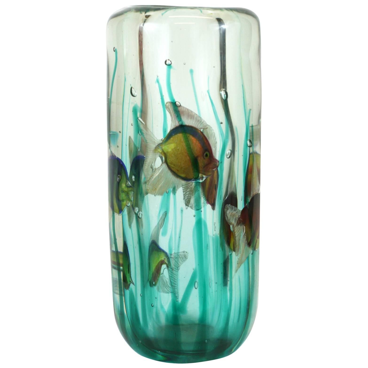 Vase aquarium Alfredo Barbini avec base légère, Pauly & Co