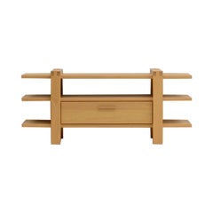 Retro Belgium Oak Shelving / TV Unit