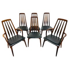 Mid-Century Danish Modern Rosewood “Eva” Chairs by Neils Koefoed - Set of 6