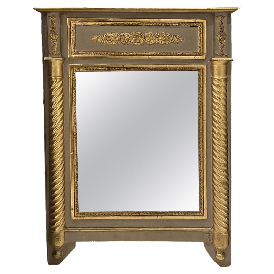 Small 19th Century Empire Mirror with Water Gilding For Sale