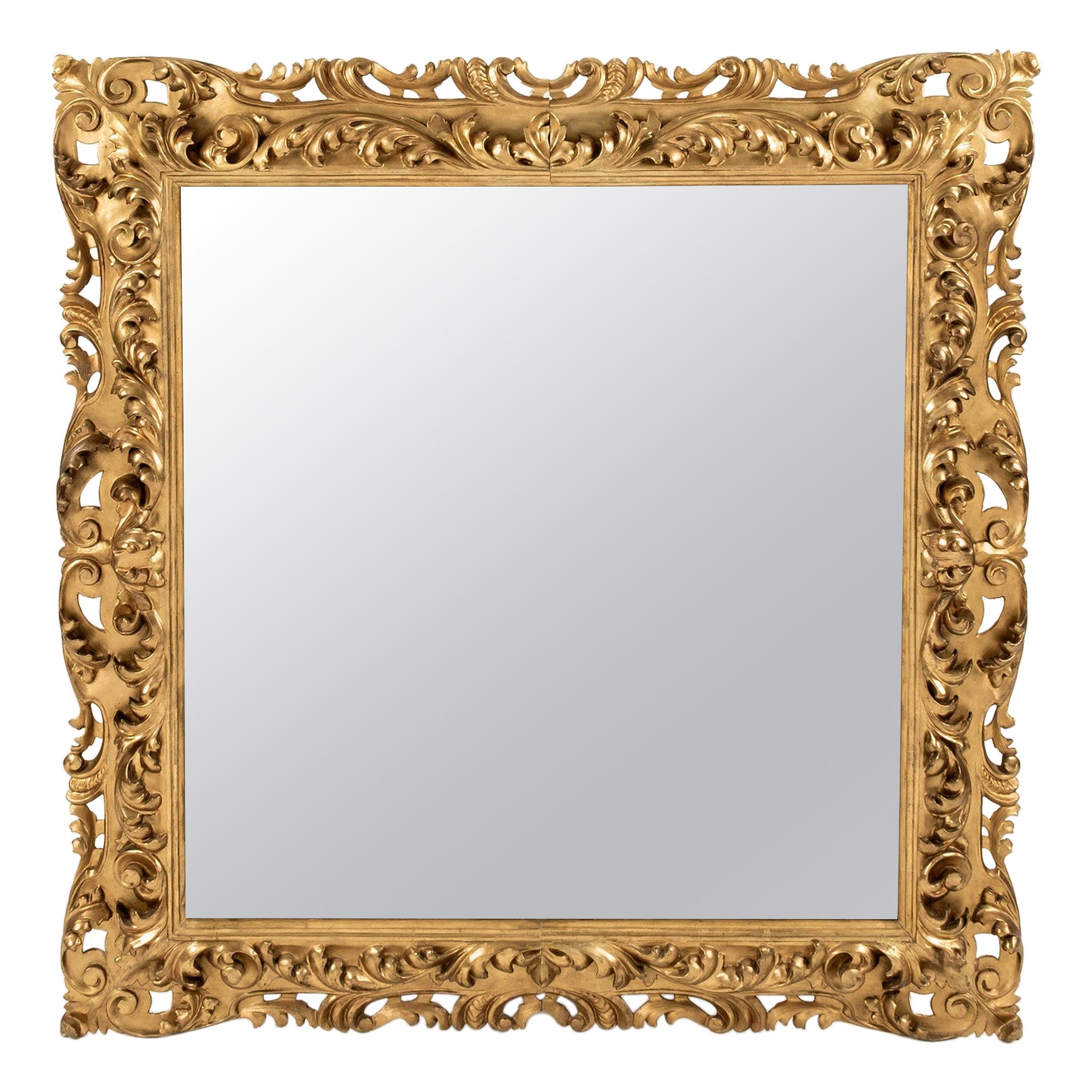19th Century Giltwood Florentine Mirror For Sale