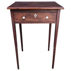 St. Croix Mahogany Directoire One Drawer Stand, Stamped By Maker circa 1790-1800