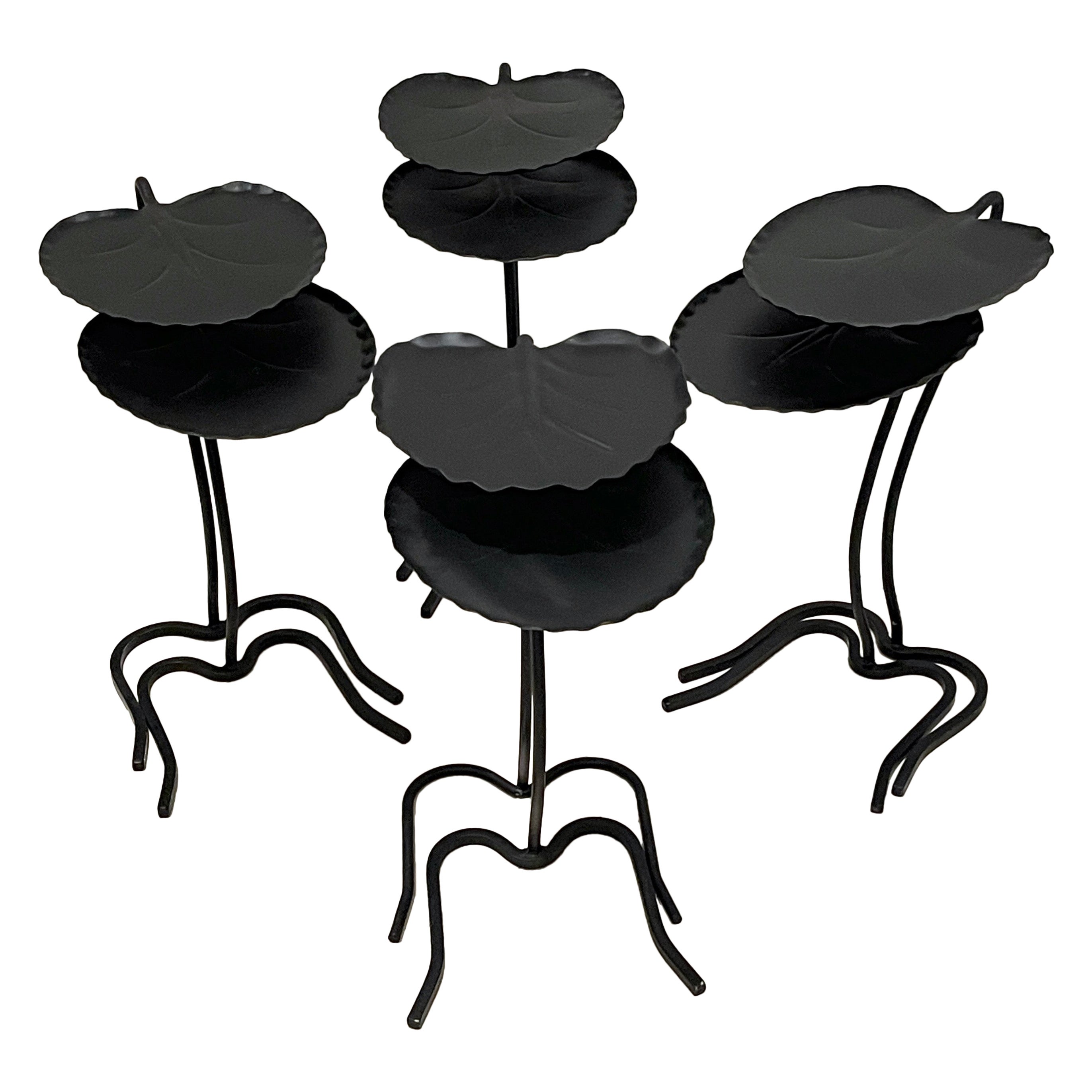 Three Pair of Salterini-Tempestini Lily Pad Nesting Tables, Sold in Pairs 