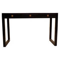 Black Lacquer Desk with Drawers