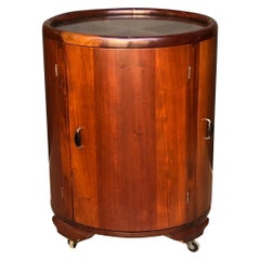 Antique Jamaican Art Deco Round Bar/Cocktail Cabinet By Burnett Webster(circa.1934-1939)