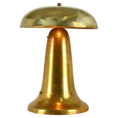 Antique Modernist Brass Table Lamp Art Deco Dutch 1920's
