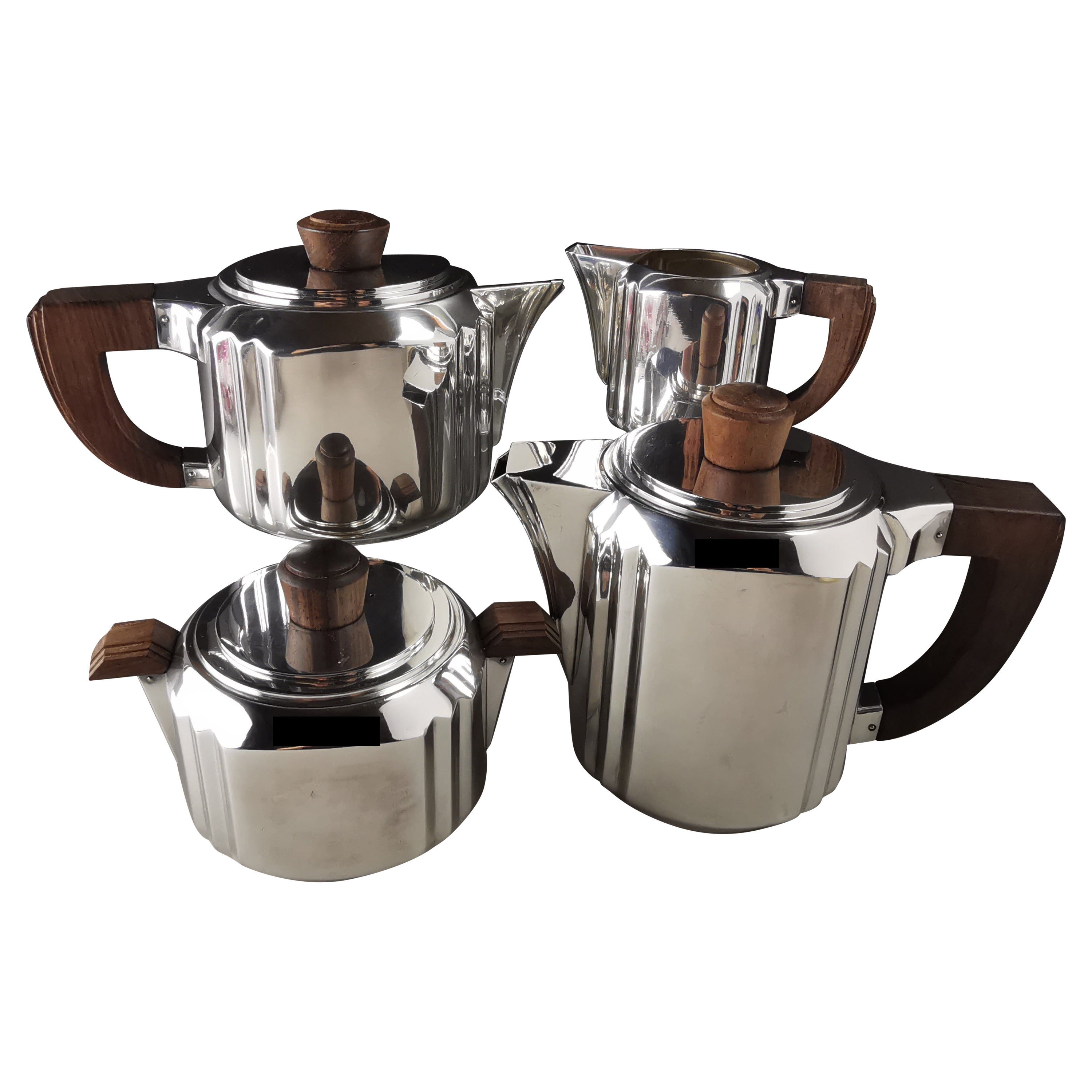 Art Deco Christofle Silver Paris Coffee/Tea Set of Six at 1stDibs