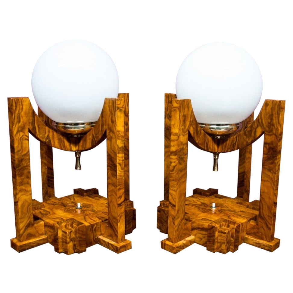 Art Deco table lamps, Western Europe, 1930s For Sale