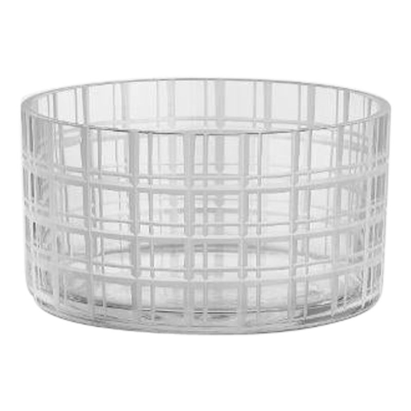 Orrefors Cut In Number Checkers Bowl Small For Sale