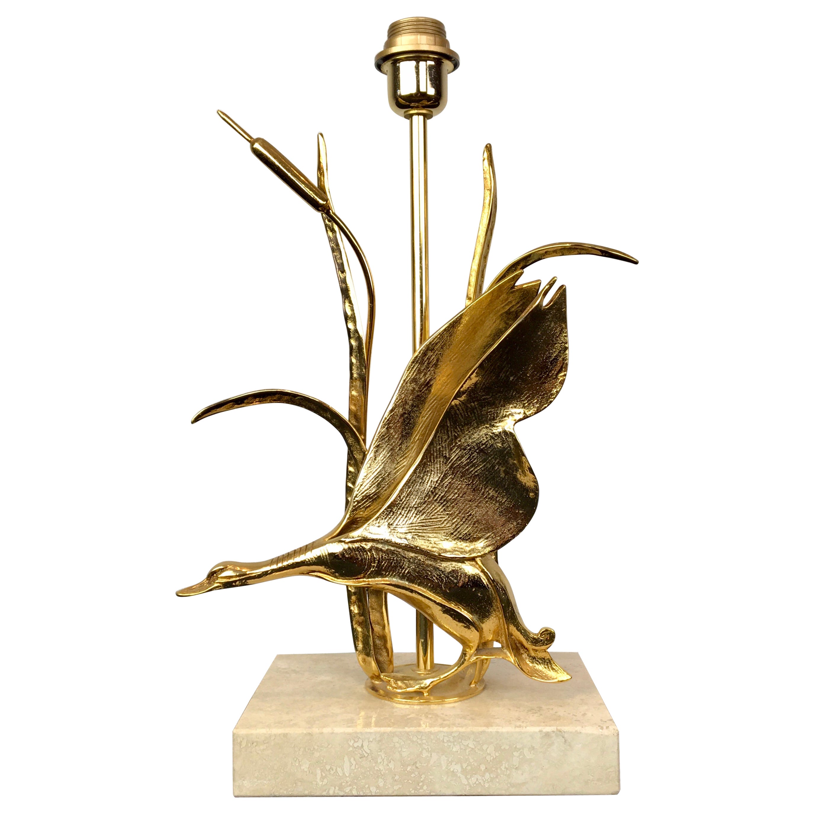 Lanciotto Galeotti Table Lamp with Bird, Italy, 1970s For Sale