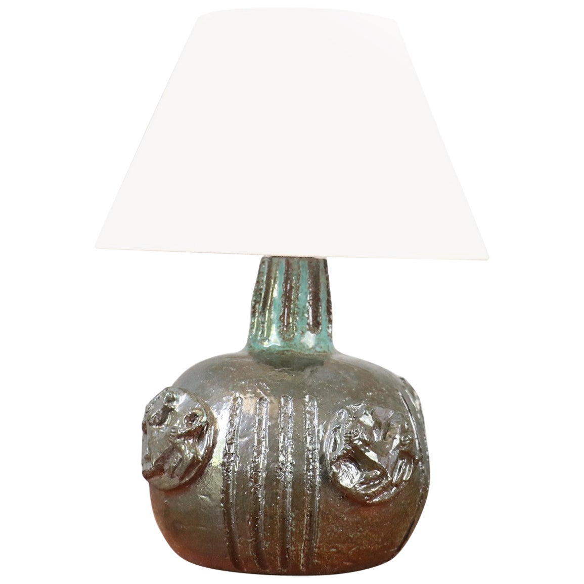 Robert Chiazzo, Keramiklampe, 1960, Bormes, Vallauris, Era Jouve, Picault