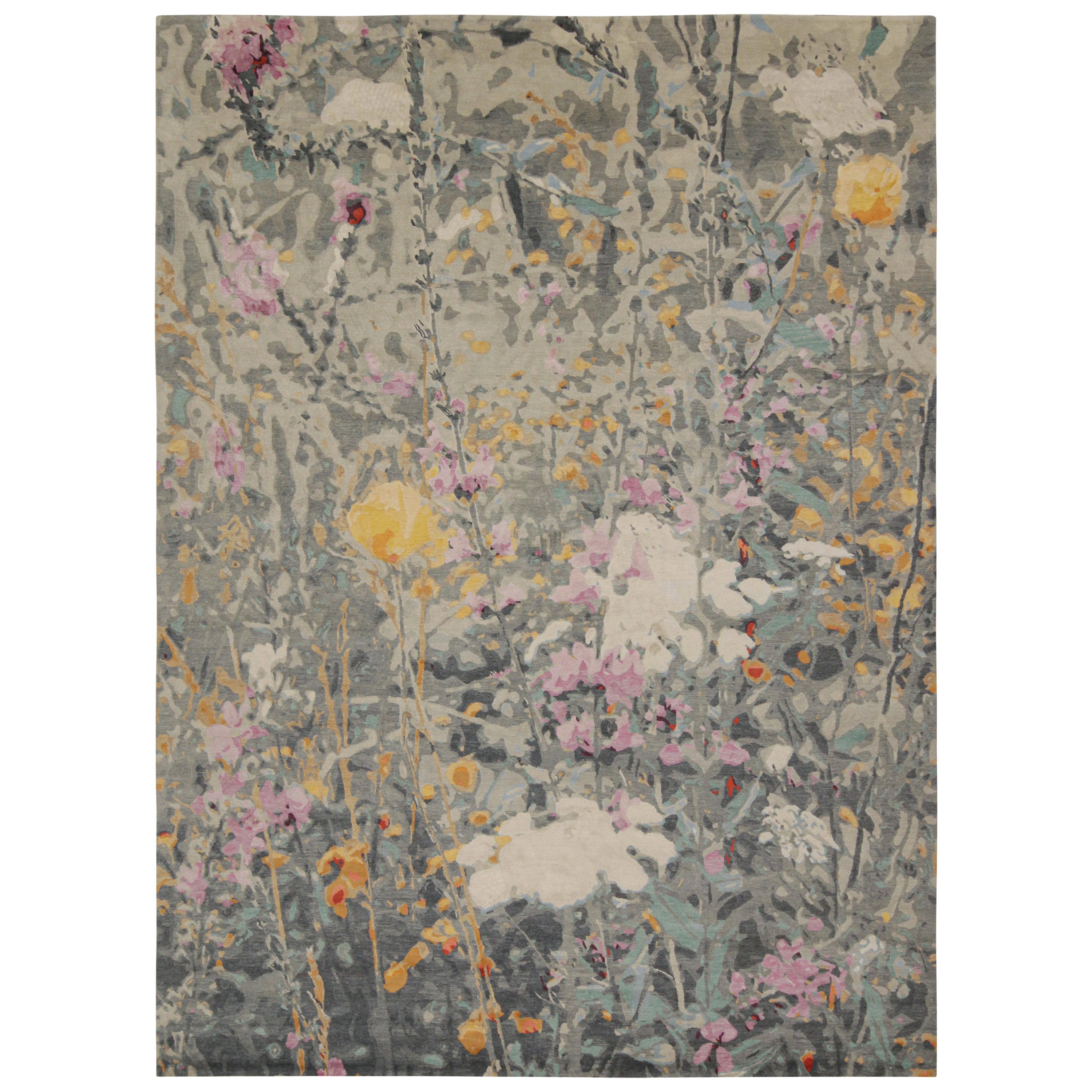 Rug & Kilim’s Contemporary Botanical rug in a Multicolor Floral Pattern For Sale
