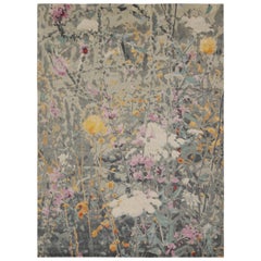 Rug & Kilim's Contemporary Botanical Teppich in einem mehrfarbigen, floralen Muster