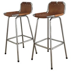 Used Charlotte Perriand Selected Les Arcs Bar Stools - 1960's - set of 2
