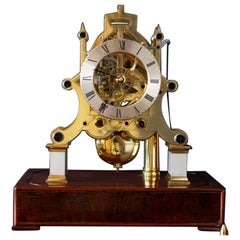 William IV Double Fusee Skeleton Clock by A. Stewart, London