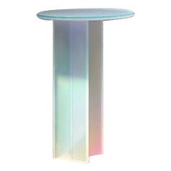 Isola Dichroic Satin Glass T Side Table by Brajak Vitberg