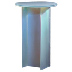 Isola Dichroic Satin Glass H Side Table by Brajak Vitberg