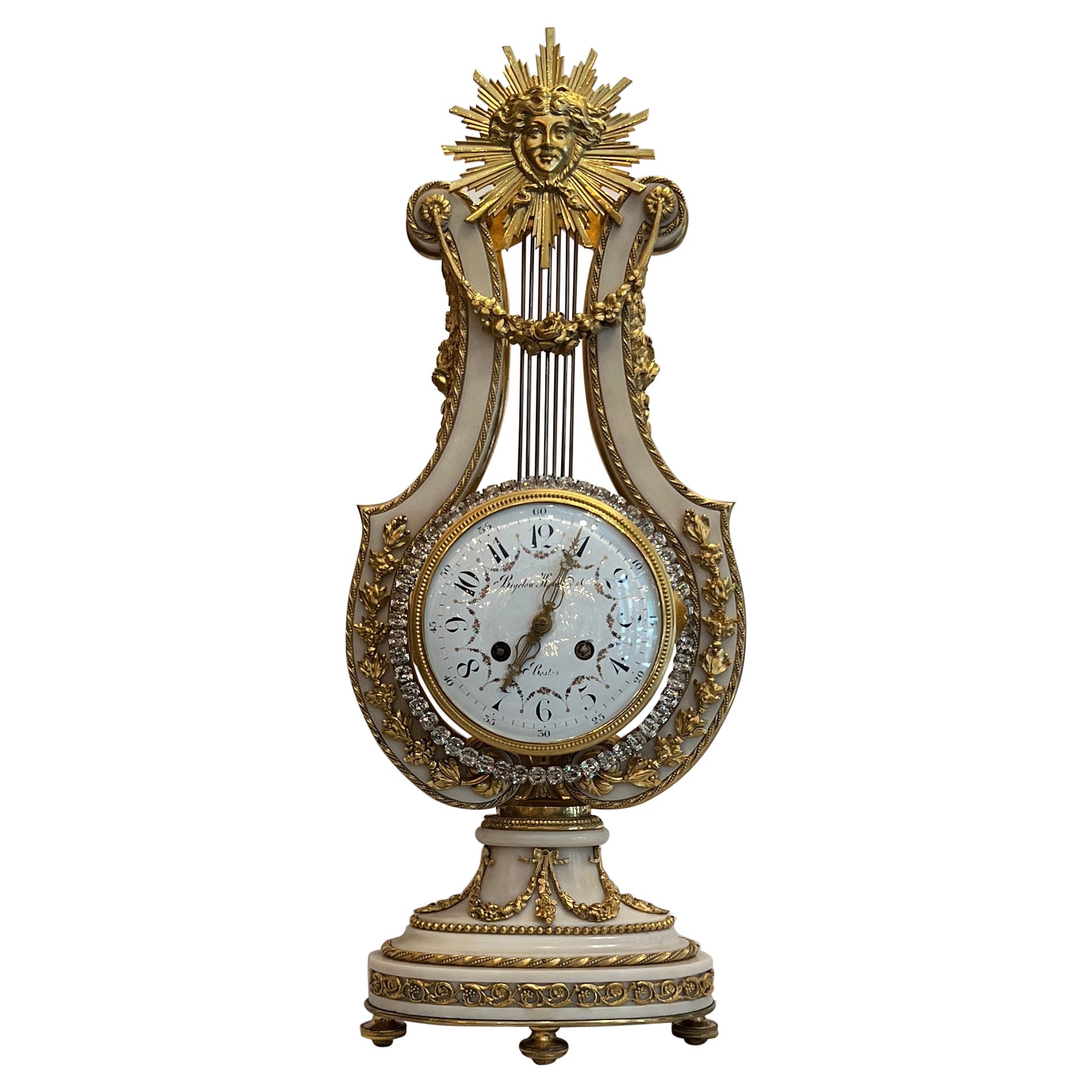 Antique Museum Quality French Marble And Ormolu Clock circa 1890