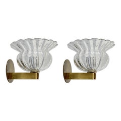 Pair of Barovier & Toso Sconces