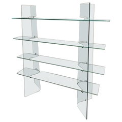 Modern Free-Standing Glass Shelf