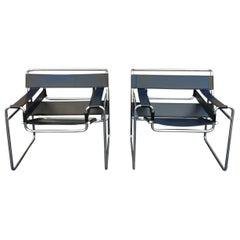 Used Pair of Signed Marcel Breuer Wassily Lounge Chairs Stendig Made in Finland 1970s