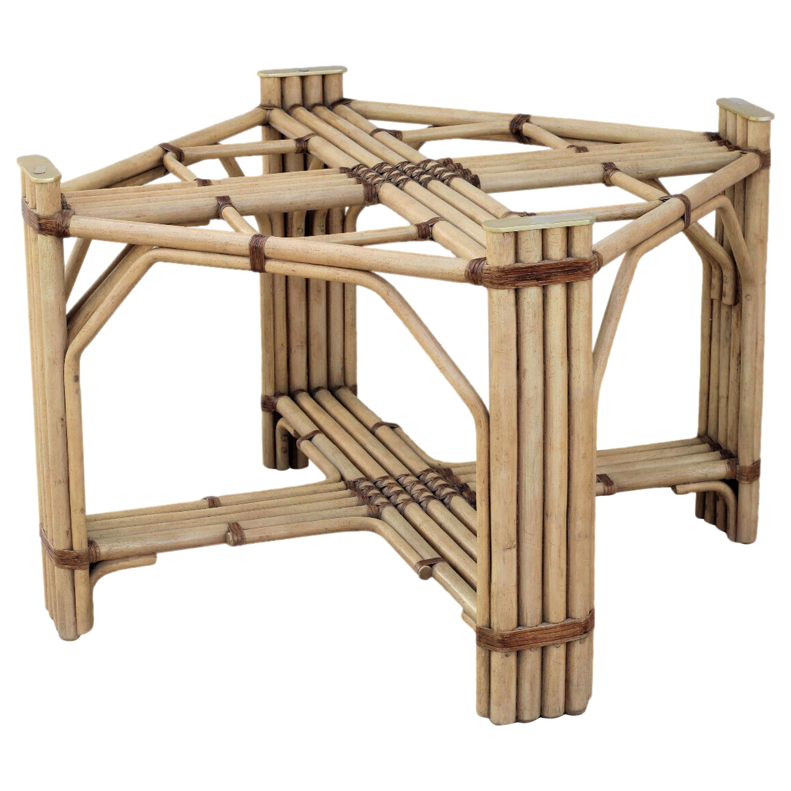 Rattan Bamboo Dining Table Base by Drexel Heritage