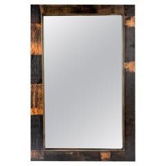 Reclaimed Wood and Meta Framed Mirror