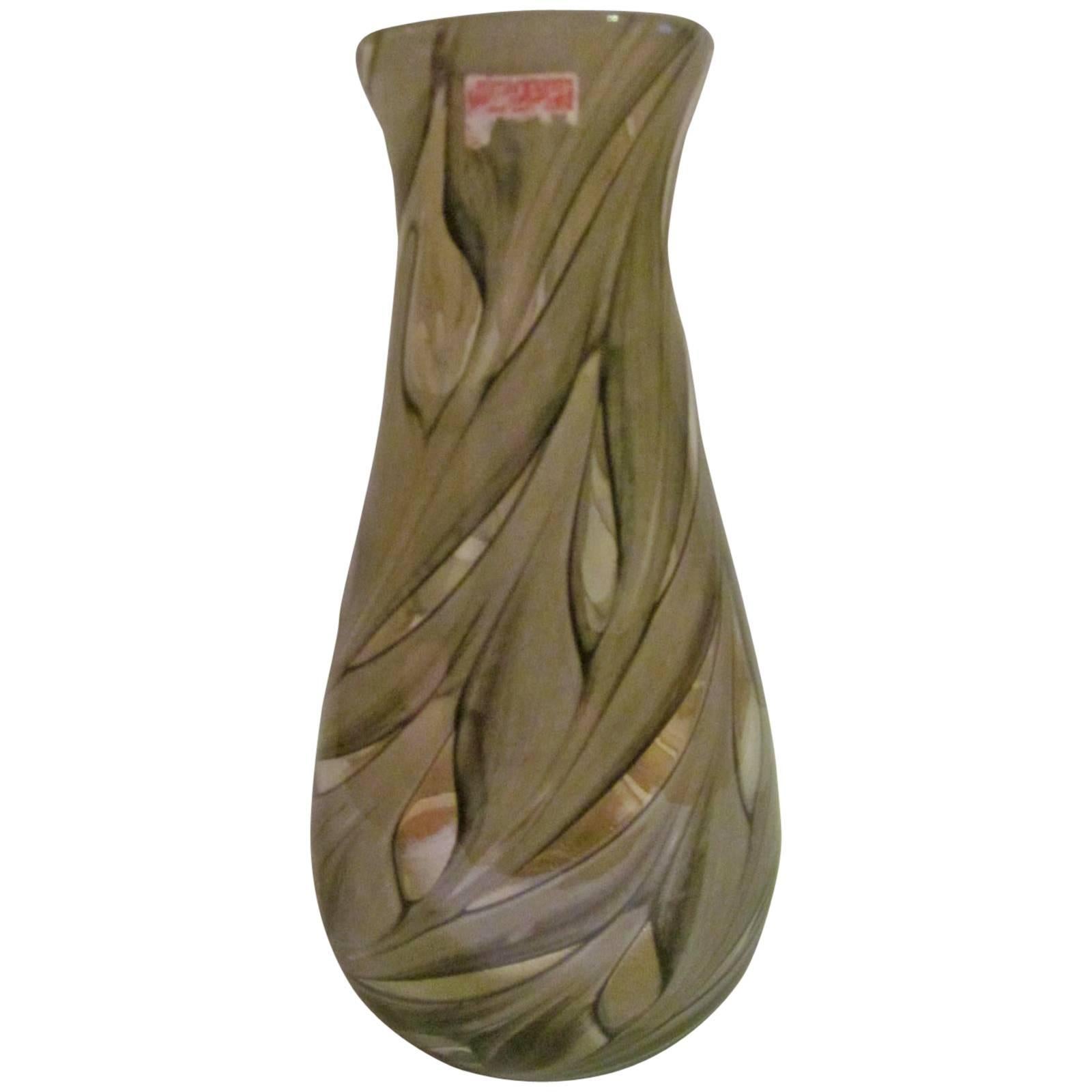 Graffito Vase with Gold Designed by Ercole Barovier for Barovier and Toso