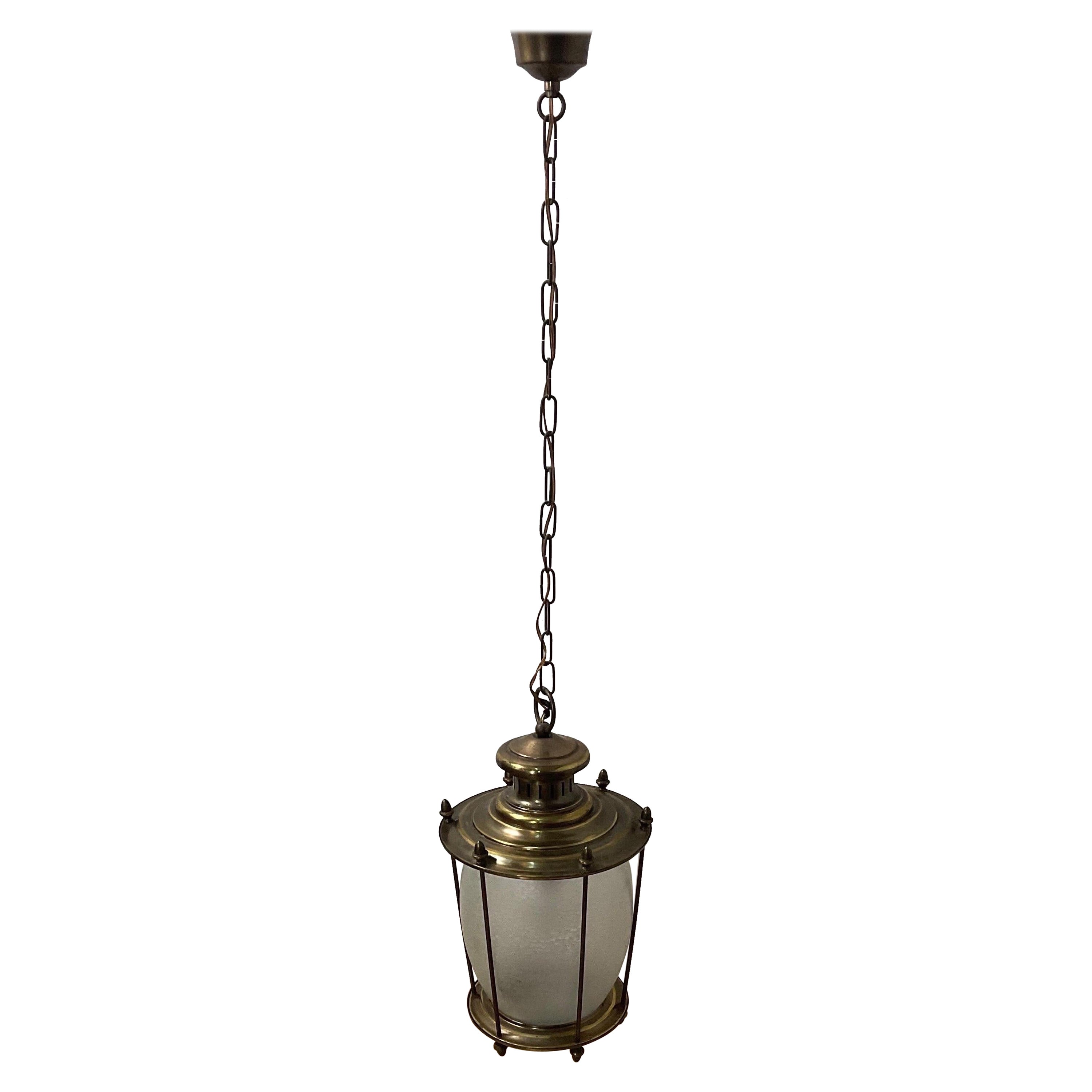 Brass chandelier from the 50s by Lume Milano For Sale