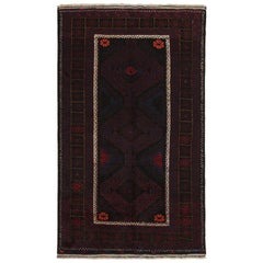 Vintage Baluch Persian runner in Red & Black Tribal Pattern from Rug & Kilim