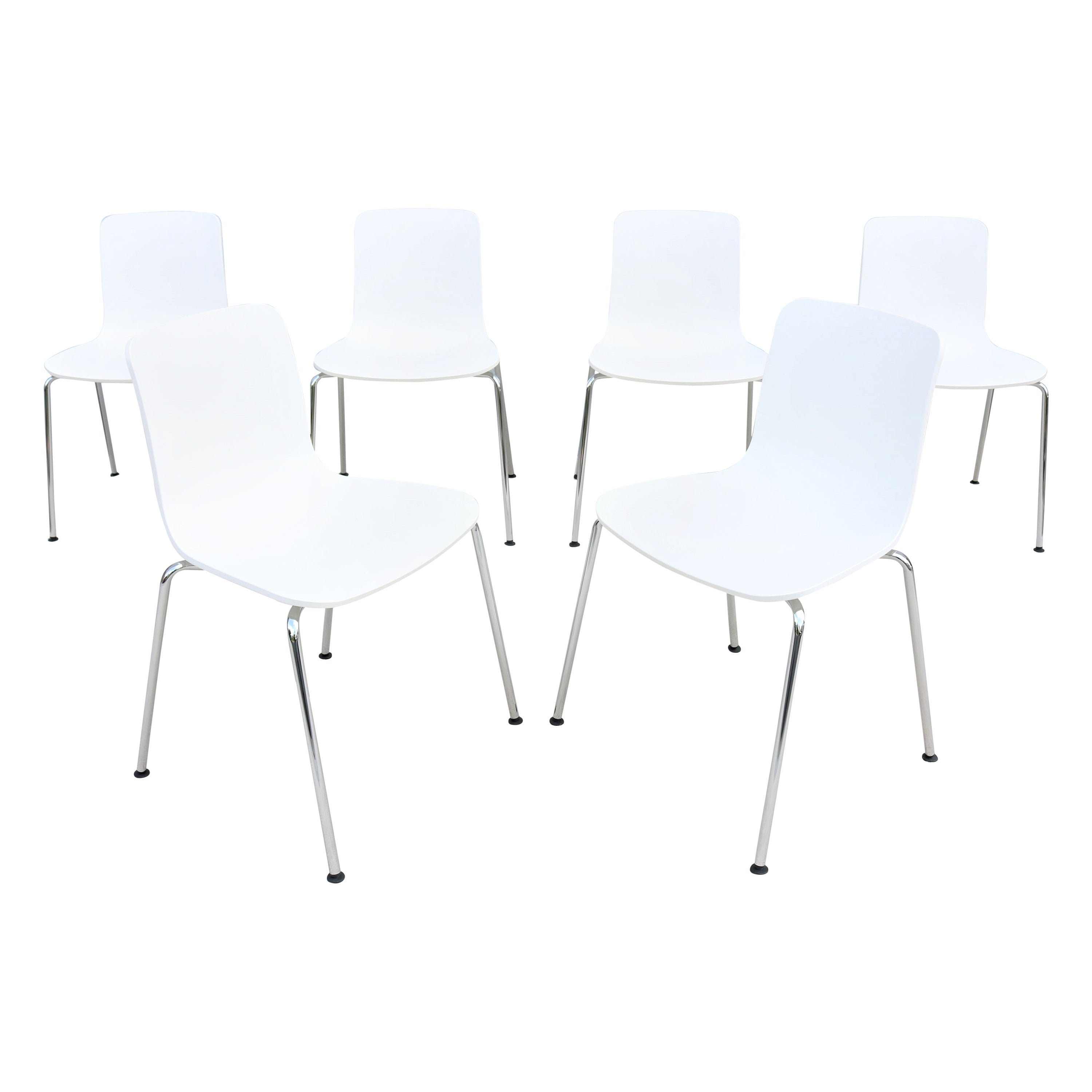 Italien Modern Jasper Morrison für Vitra HAL Tube Stackable Dining Chairs 6er-Set