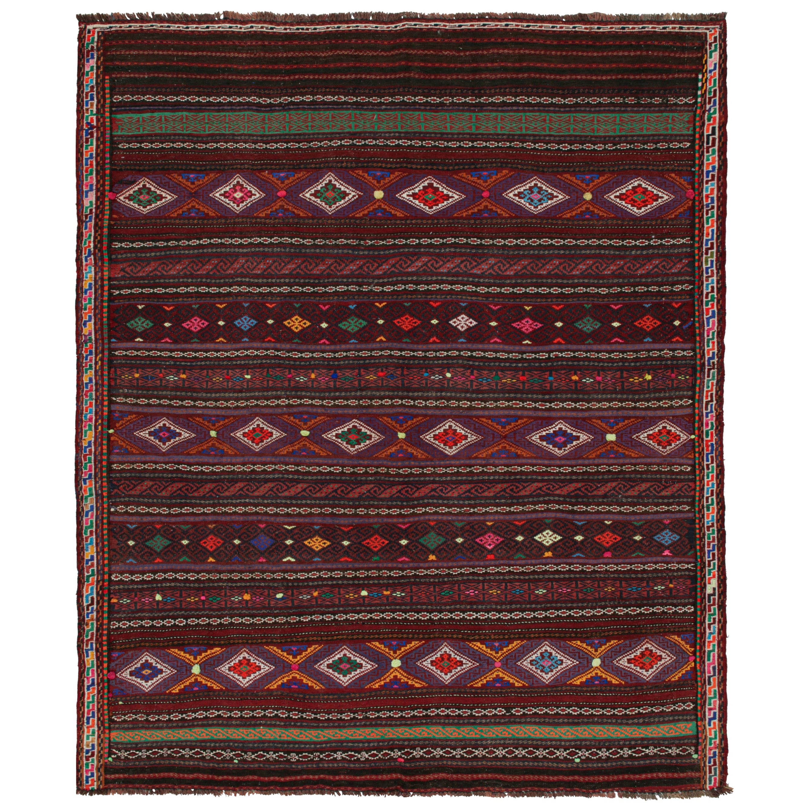 Belutschischer Afghanenteppich mit mehrfarbigen Mustern von Rug & Kilim