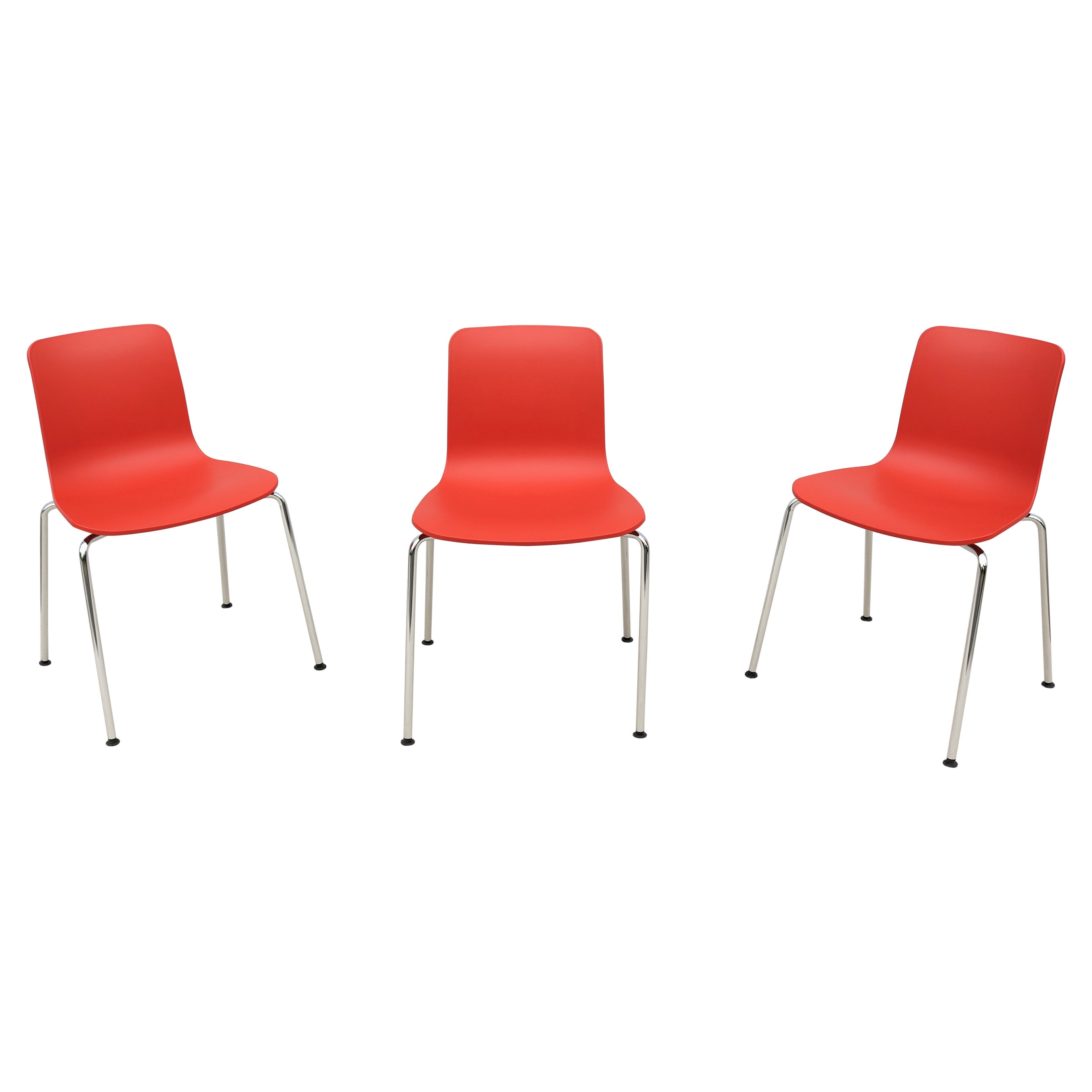 Italien Modern Jasper Morrison für Vitra HAL Tube Stackable Dining Chairs 3er-Set im Angebot