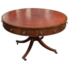 19th Century English Regency Mahogany Library Table