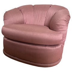 1980 Mauve Pink Swivel Club Chair