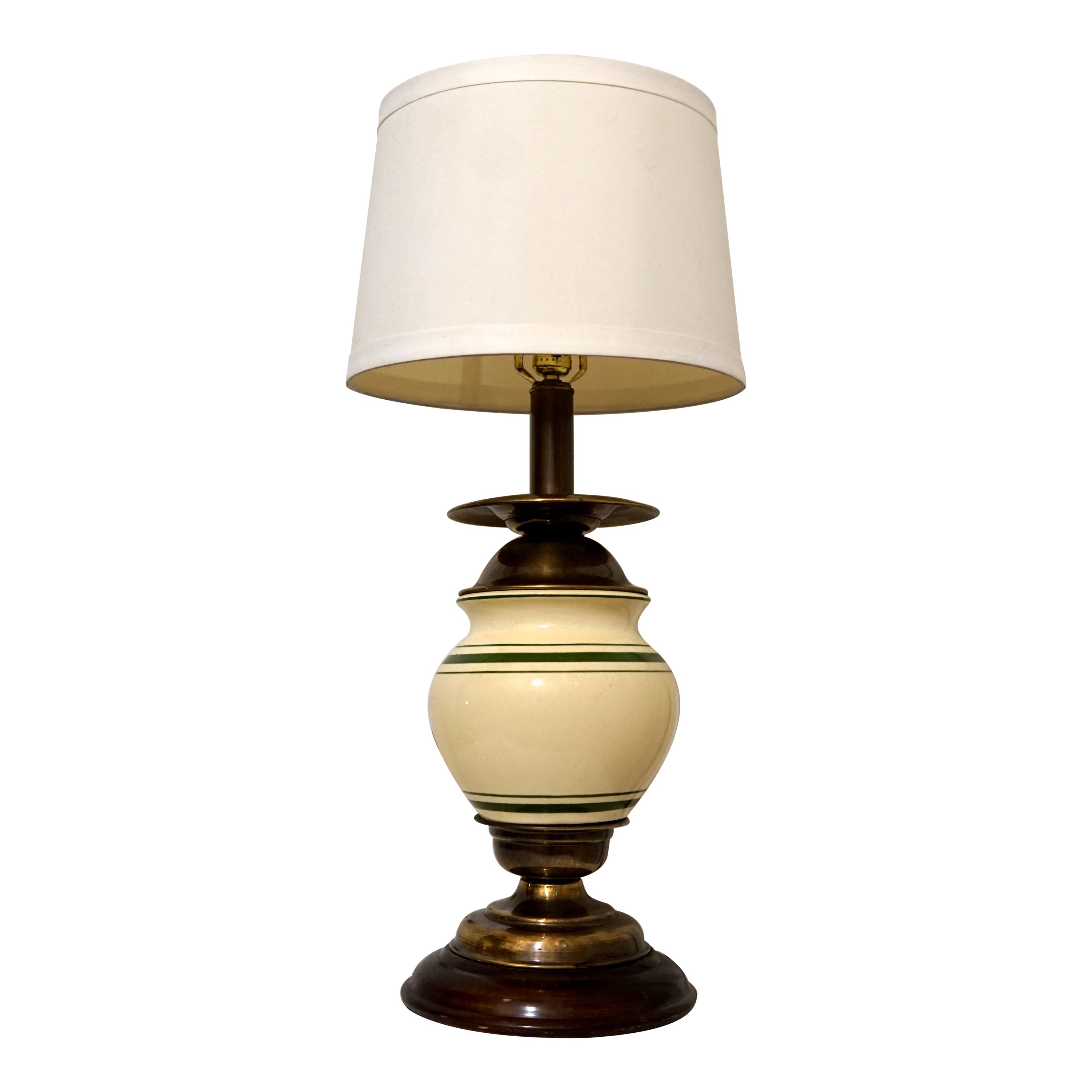 Lampe de bureau en céramique vintage Hollywood Regency