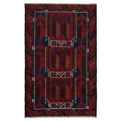 Used Baluch Persian rug in Red, Blue, Brown Tribal Patterns from Rug & Kilim