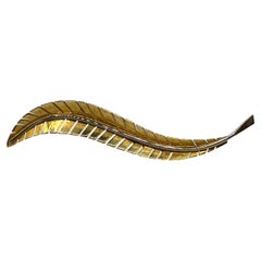 18 kt Yellow and White Gold Art Deco Italian  Brooch, 1940s