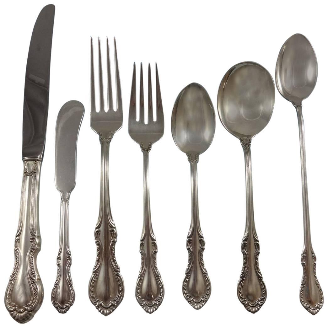 Southern Colonial, International Sterling Silver Flatware Service 12 Set 94 Pcs For Sale
