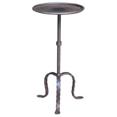 Spanish Iron Martini Table with Dark Bronze Patina 