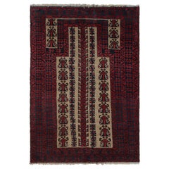 Vintage Baluch Persian rug in Red, Blue & Beige Patterns from Rug & Kilim