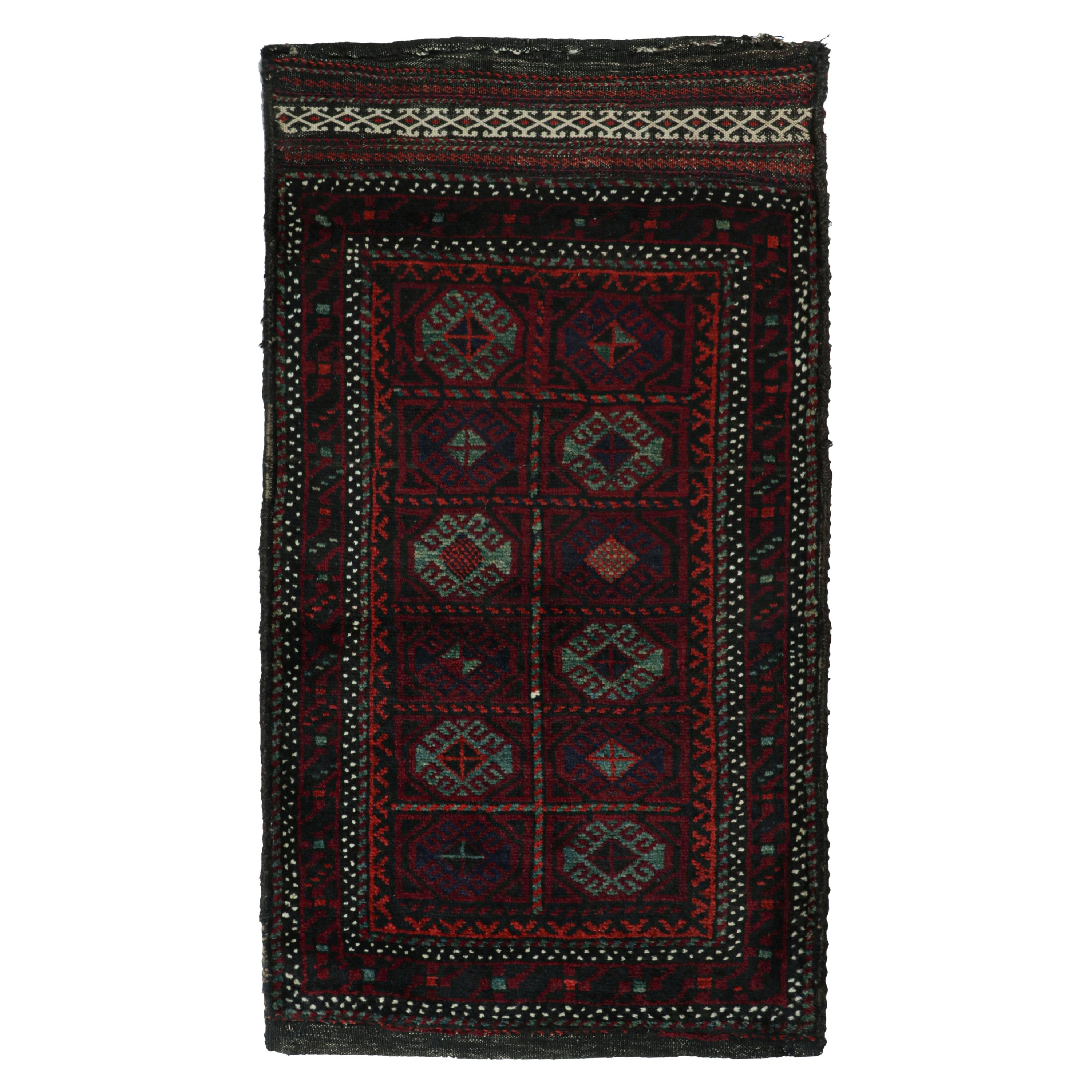 Vintage Baluch Persian rug in Polychromatic Patterns from Rug & Kilim For Sale