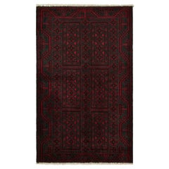 Vintage Baluch Perserteppich mit roten und schwarzen Mustern von Rug & Kilim